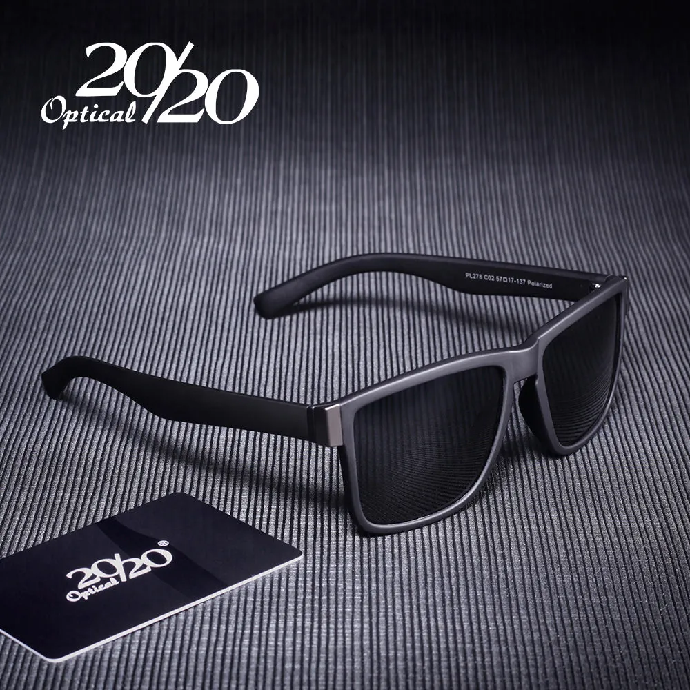 20/20 Men's Classic Polarized Driving Sunglasses Black Pl278