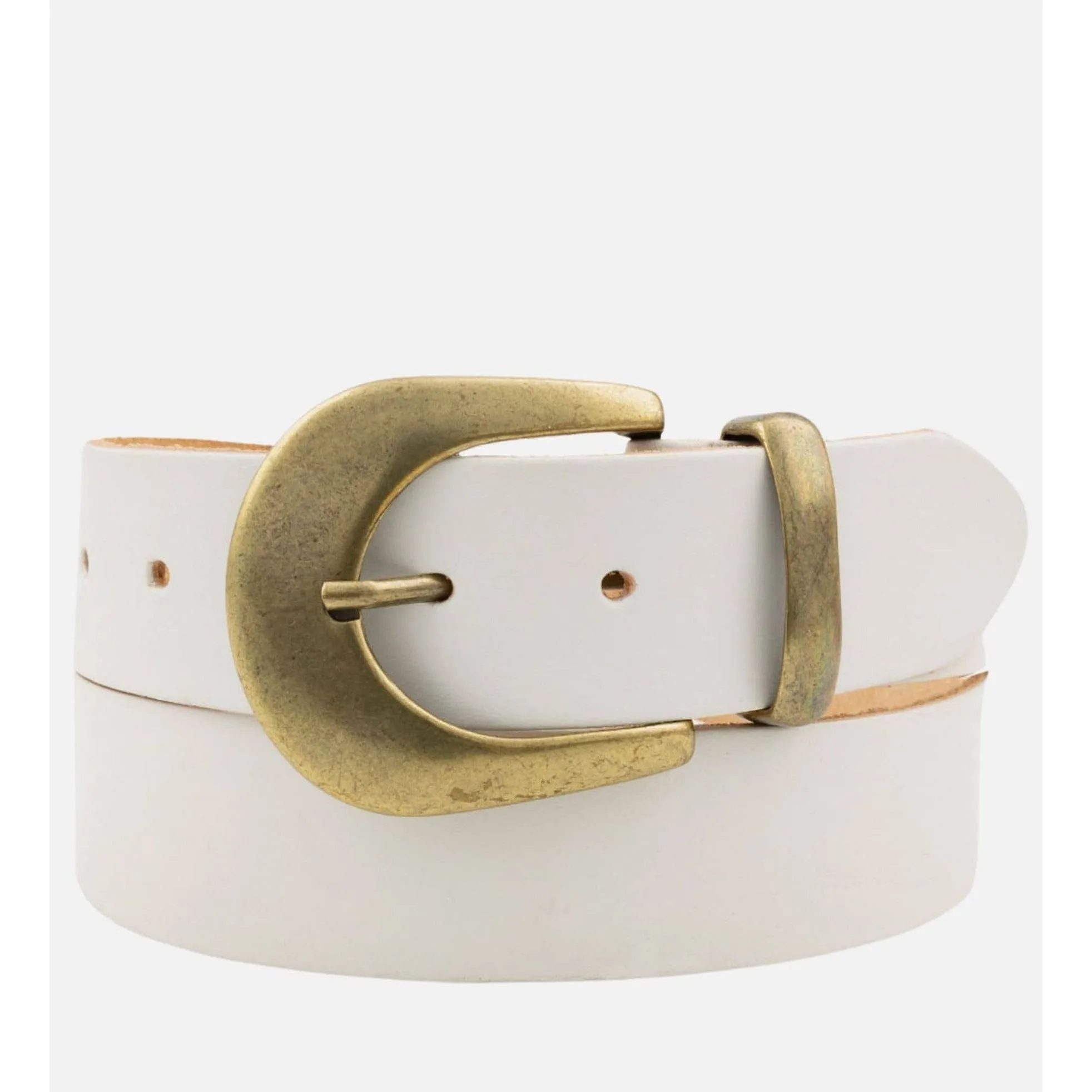 Andrea Gold Buckle Leather Belt