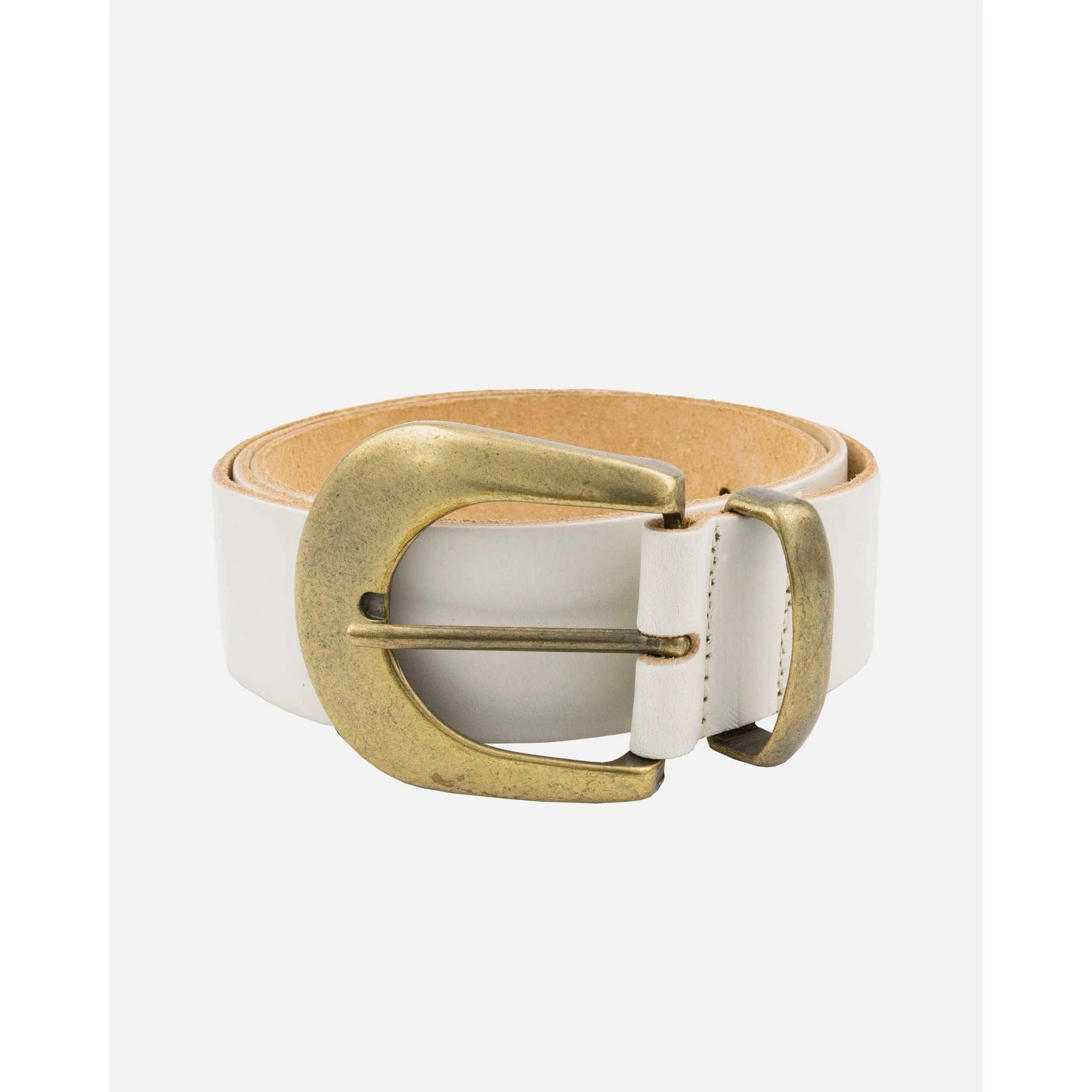 Andrea Gold Buckle Leather Belt