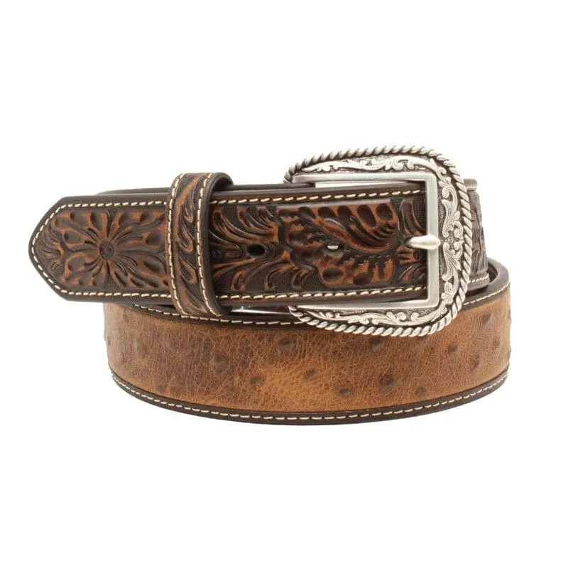 Ariat Belt Mens Two-Toned Ostrich Print