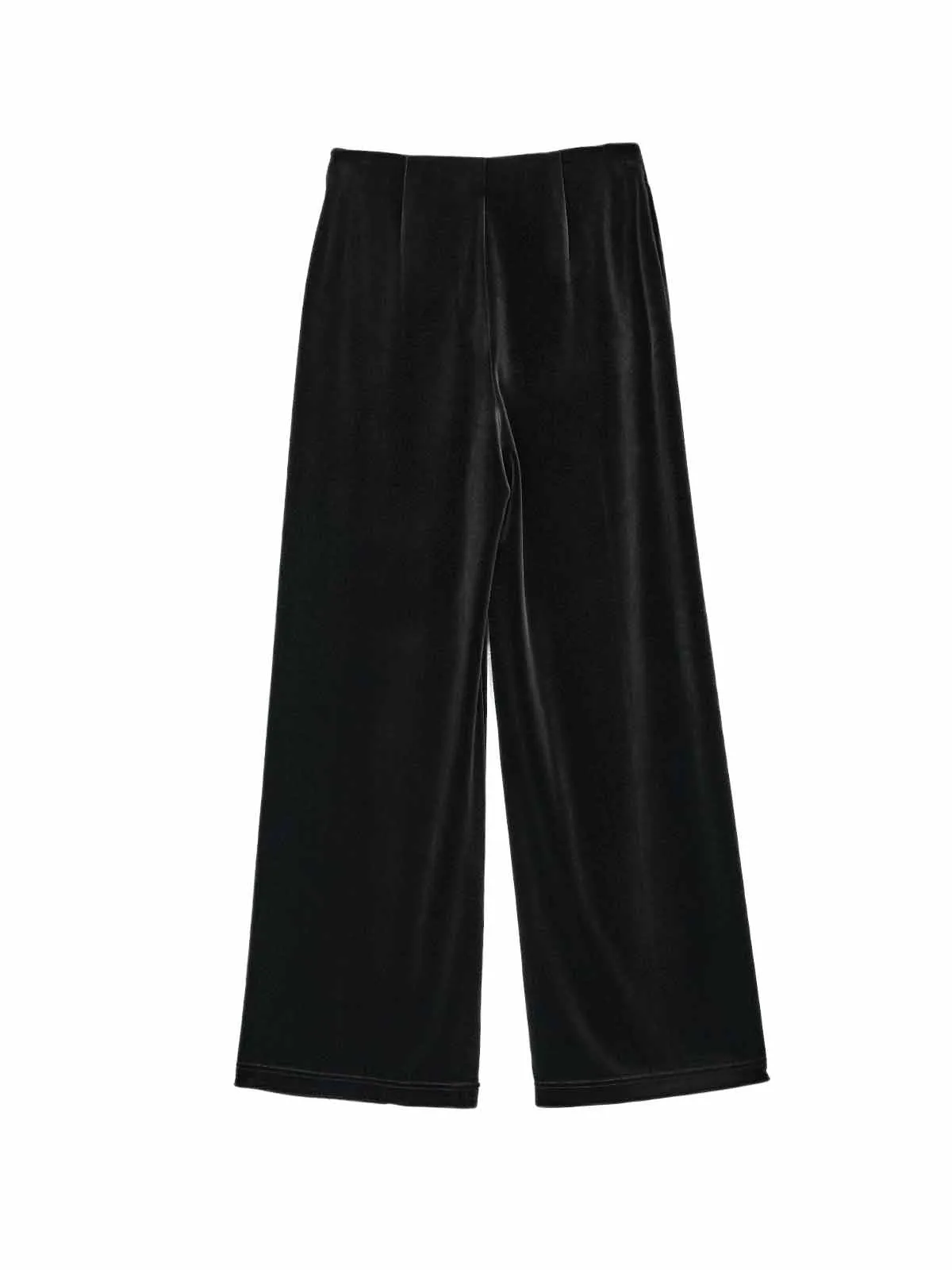 ASOBIO Stretch Velvet Straight-Leg Pull-On Pants