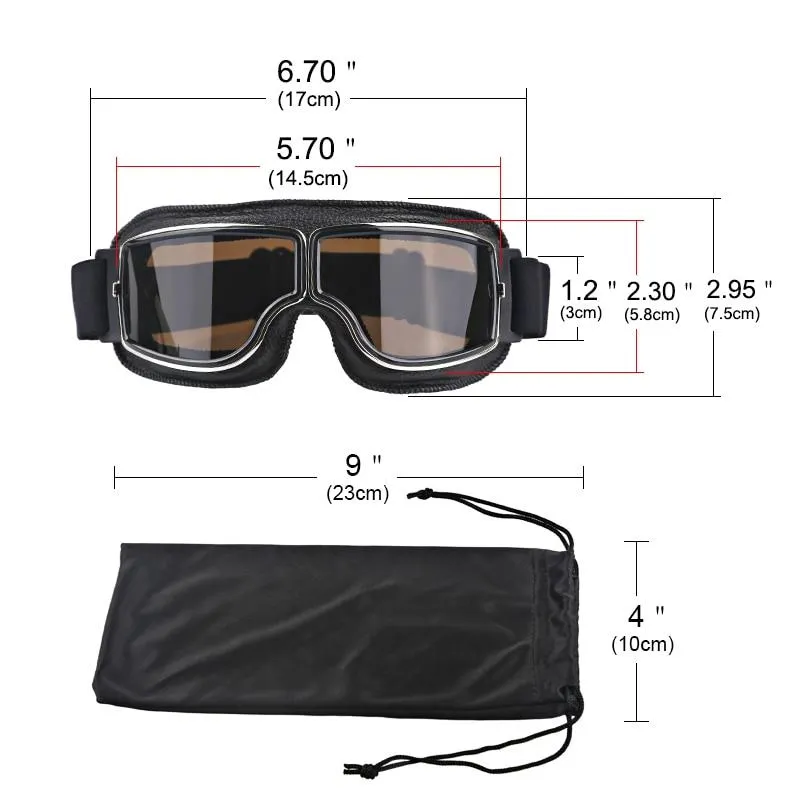 Aviator Style Foldable Goggles