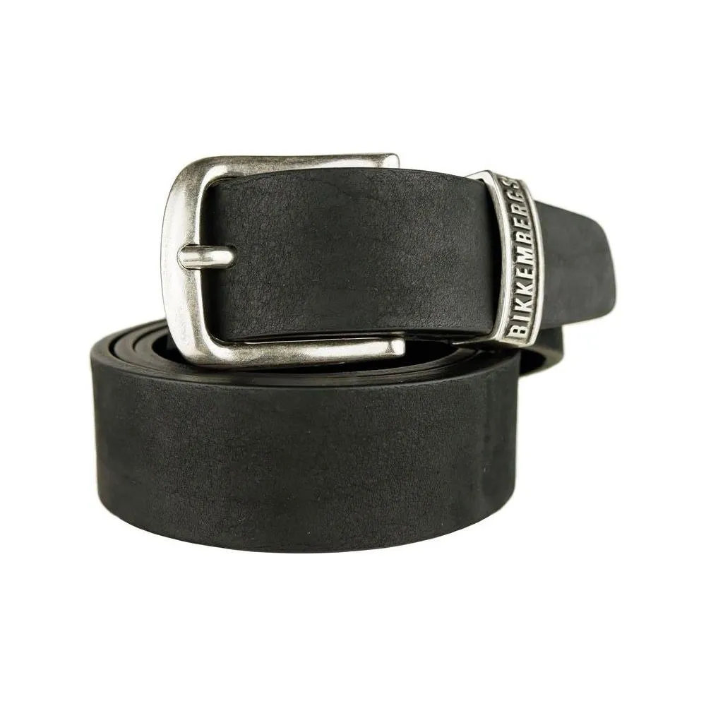 Bikkembergs Black Calfskin Men Belt