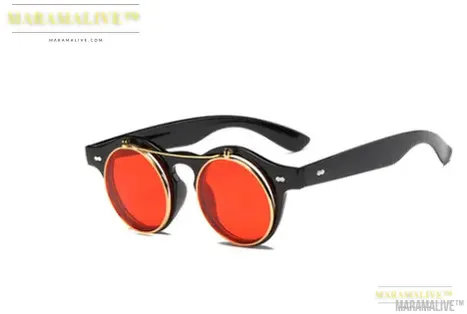 Black Retro SteamPunk Sunglasses