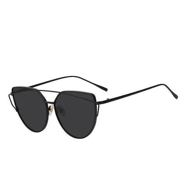 Cats Eye Mirror Shades Sunglasses