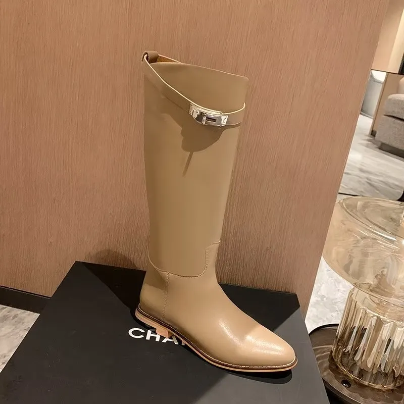 ChicLux Autumn Chic Knee-High Boots