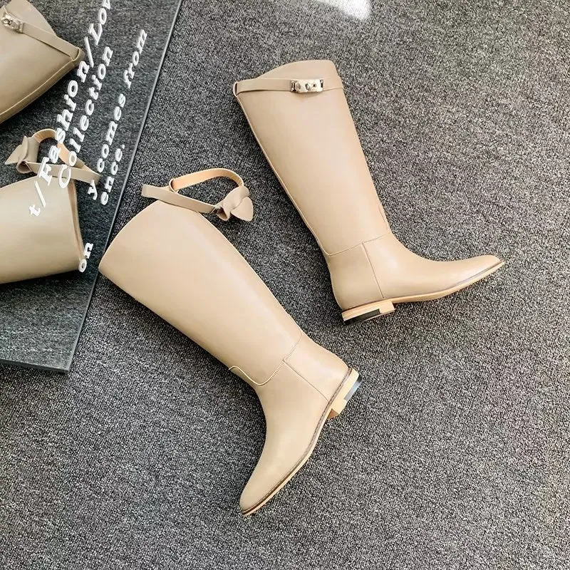 ChicLux Autumn Chic Knee-High Boots