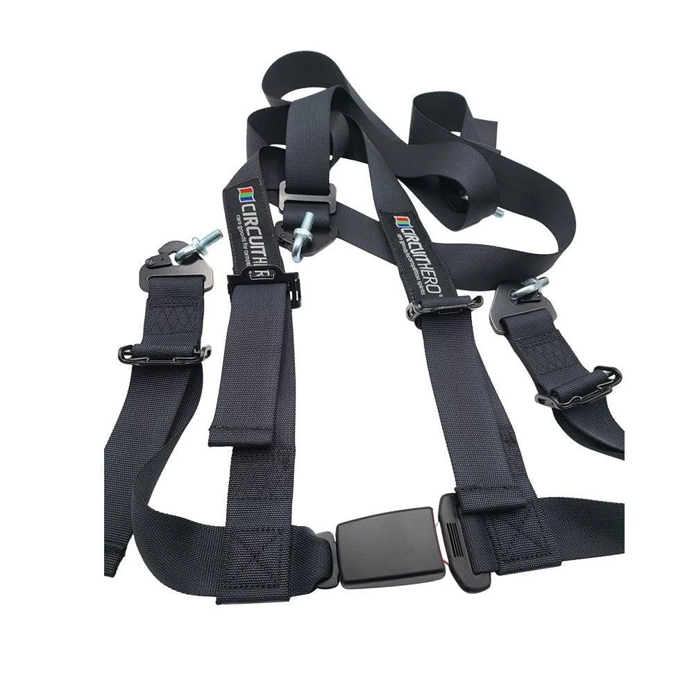 Circuit Hero 4 Point Harness 2" Belts (Black)