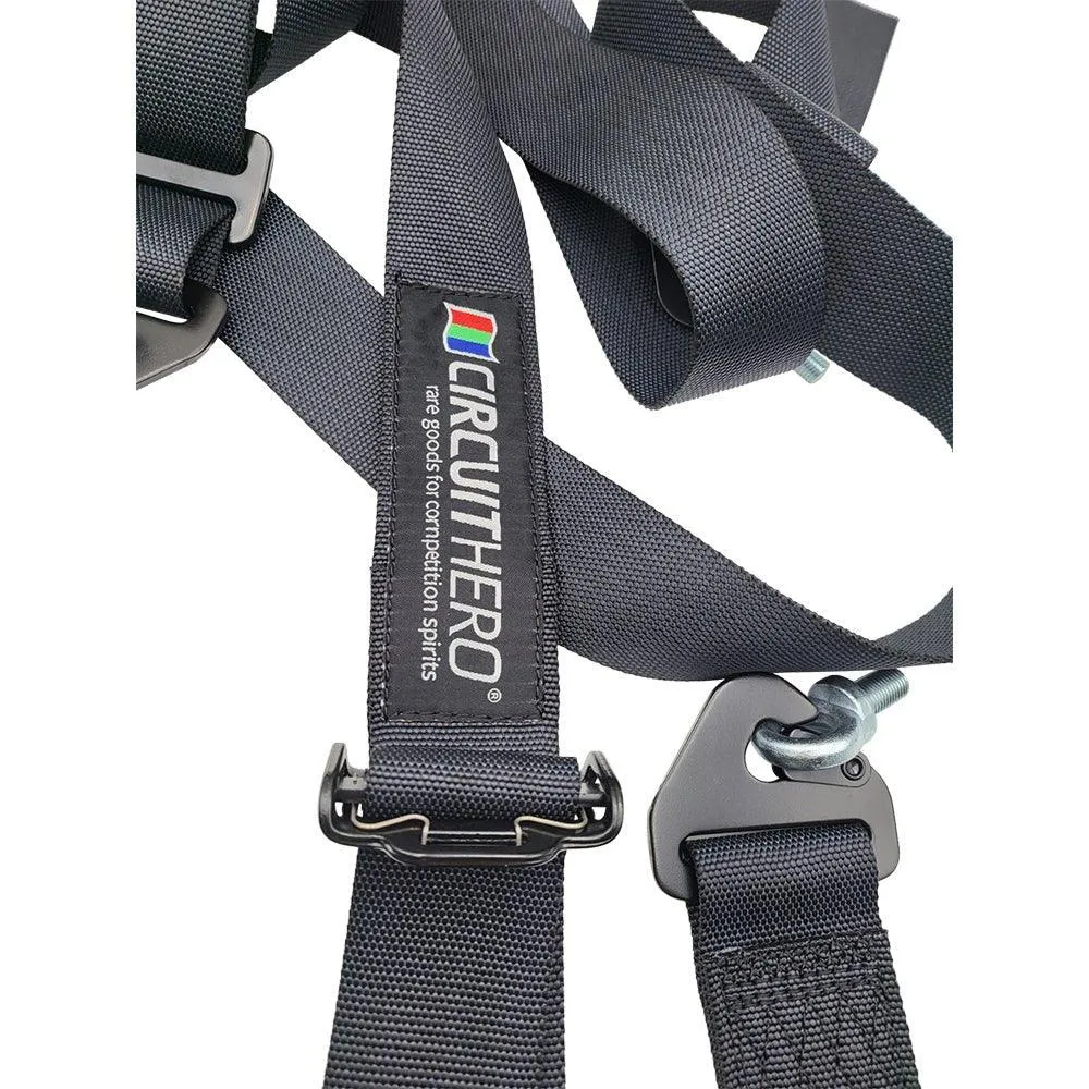 Circuit Hero 4 Point Harness 2" Belts (Black)