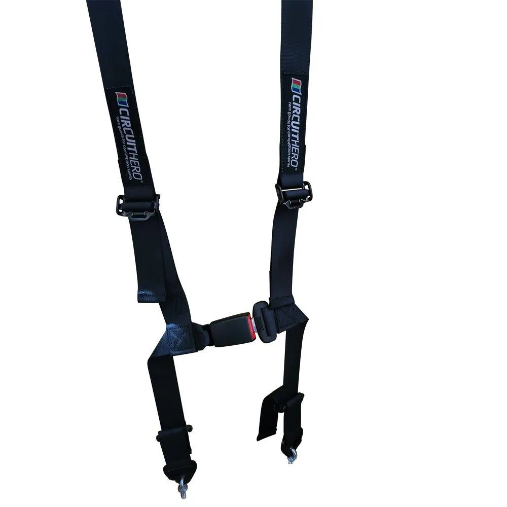 Circuit Hero 4 Point Harness 2" Belts (Black)