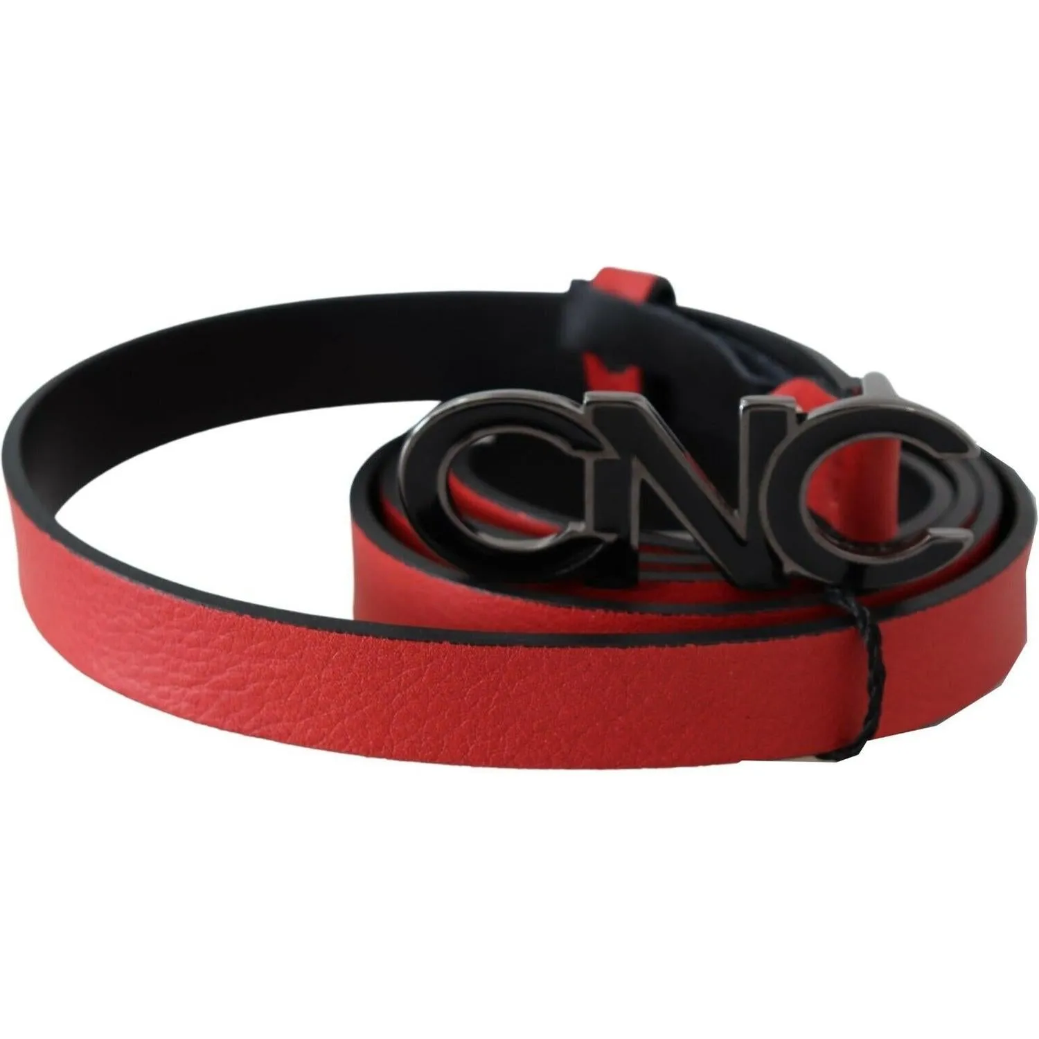 Costume National Elegant Red Leather Waist Belt