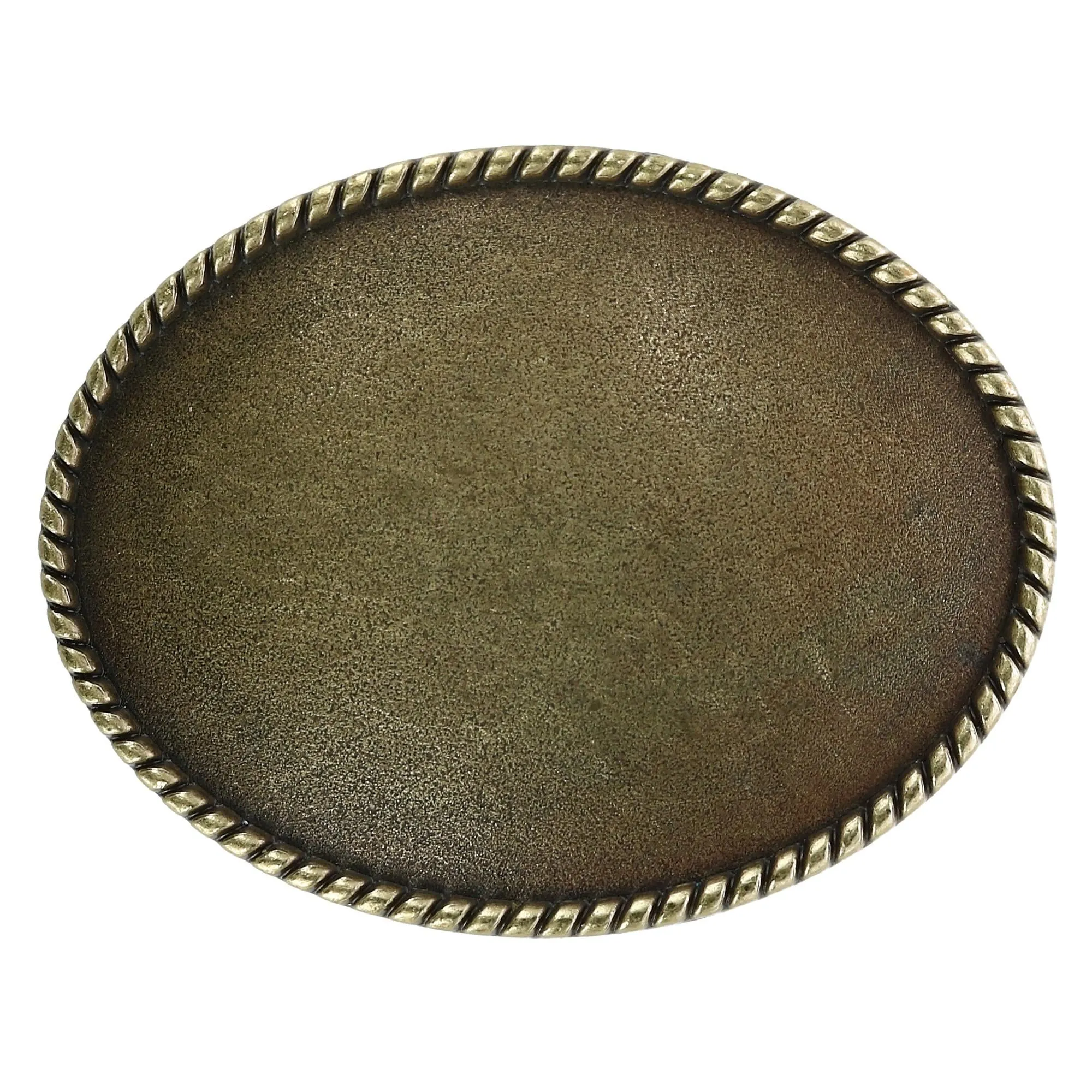 CTM® Blank Oval Belt Buckle with Edge Detail