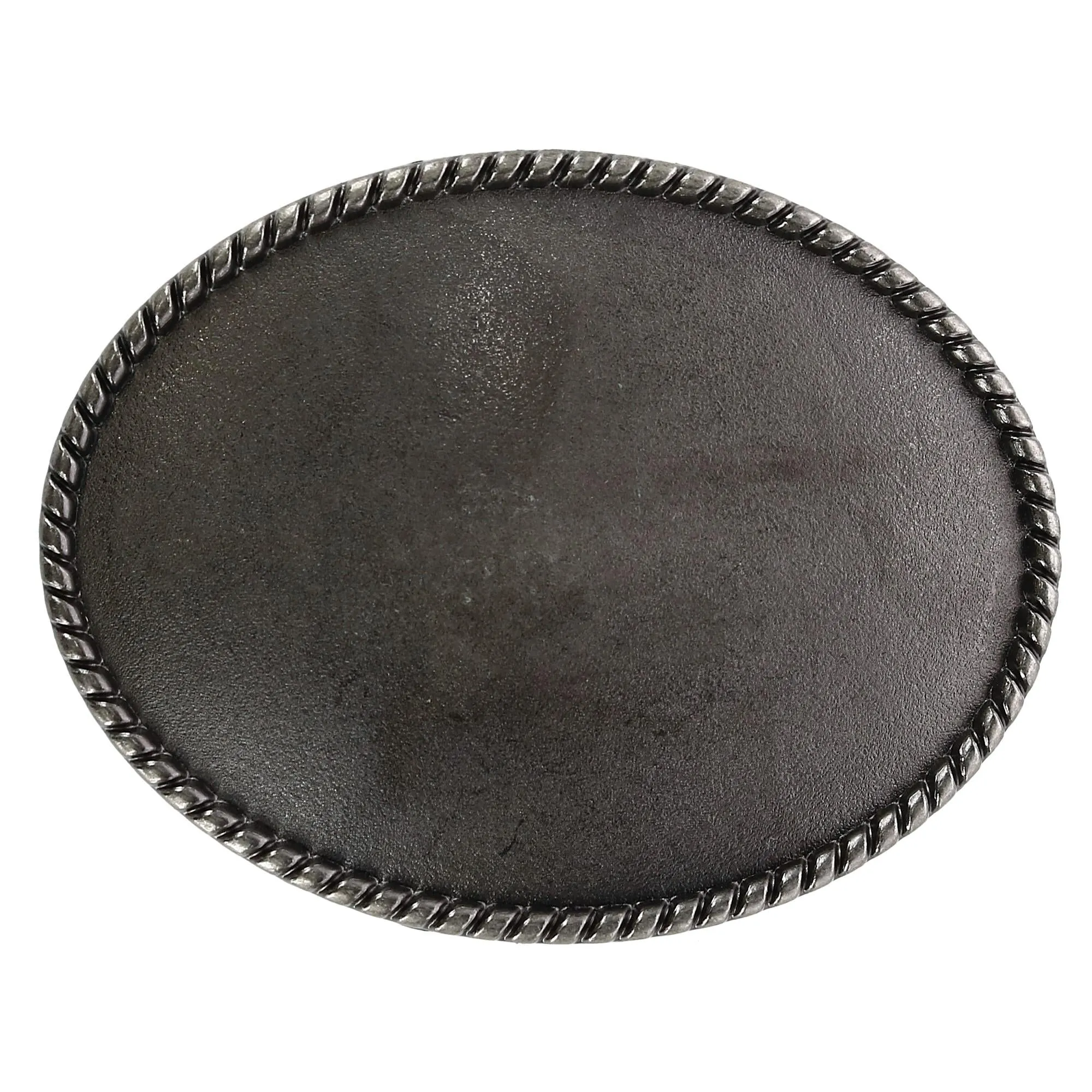 CTM® Blank Oval Belt Buckle with Edge Detail