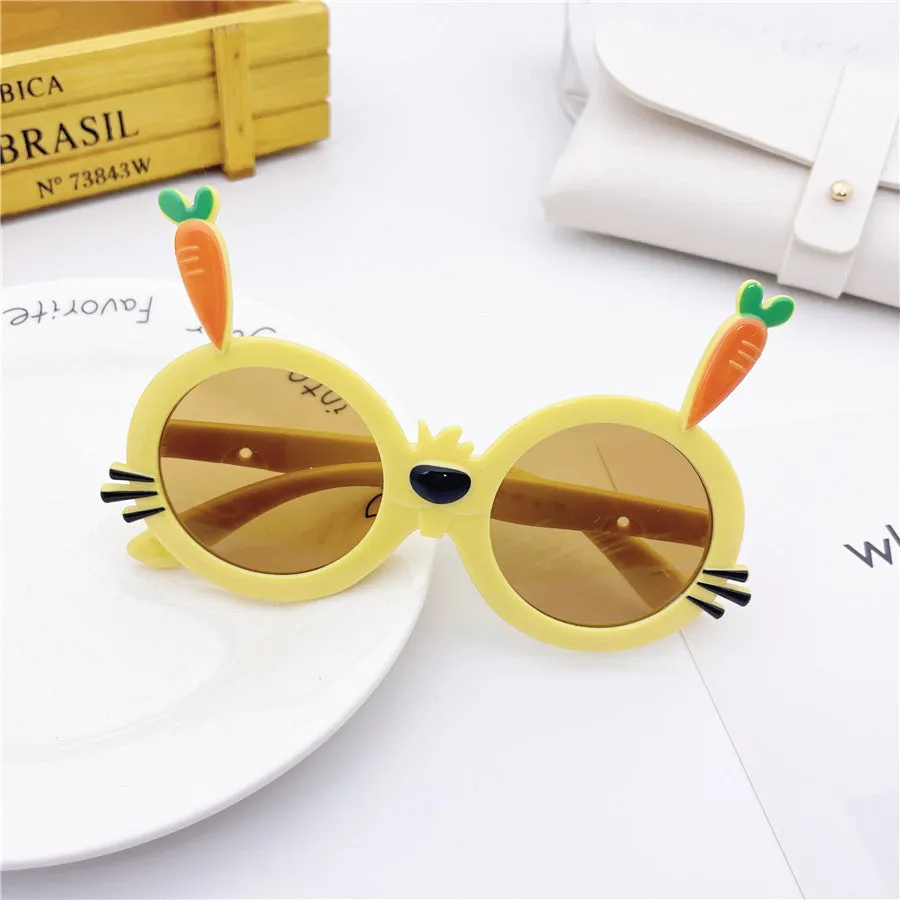 Cute Rabbit Children's Cartoon Glasses Trendy Sunglasses Boys and Girls Sunscreen Children's Sunglasses Cute Baby