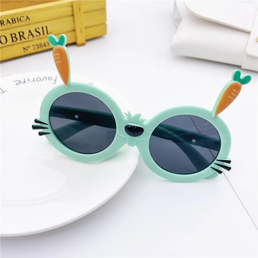 Cute Rabbit Children's Cartoon Glasses Trendy Sunglasses Boys and Girls Sunscreen Children's Sunglasses Cute Baby