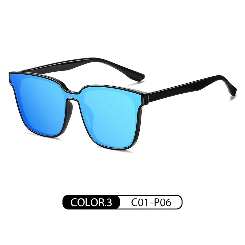 Douyin Same Style Sunscreen Sunglasses Women's Polarized Sunglasses Men's TR7510 Ultra-Light One-piece Lens Sunglasses