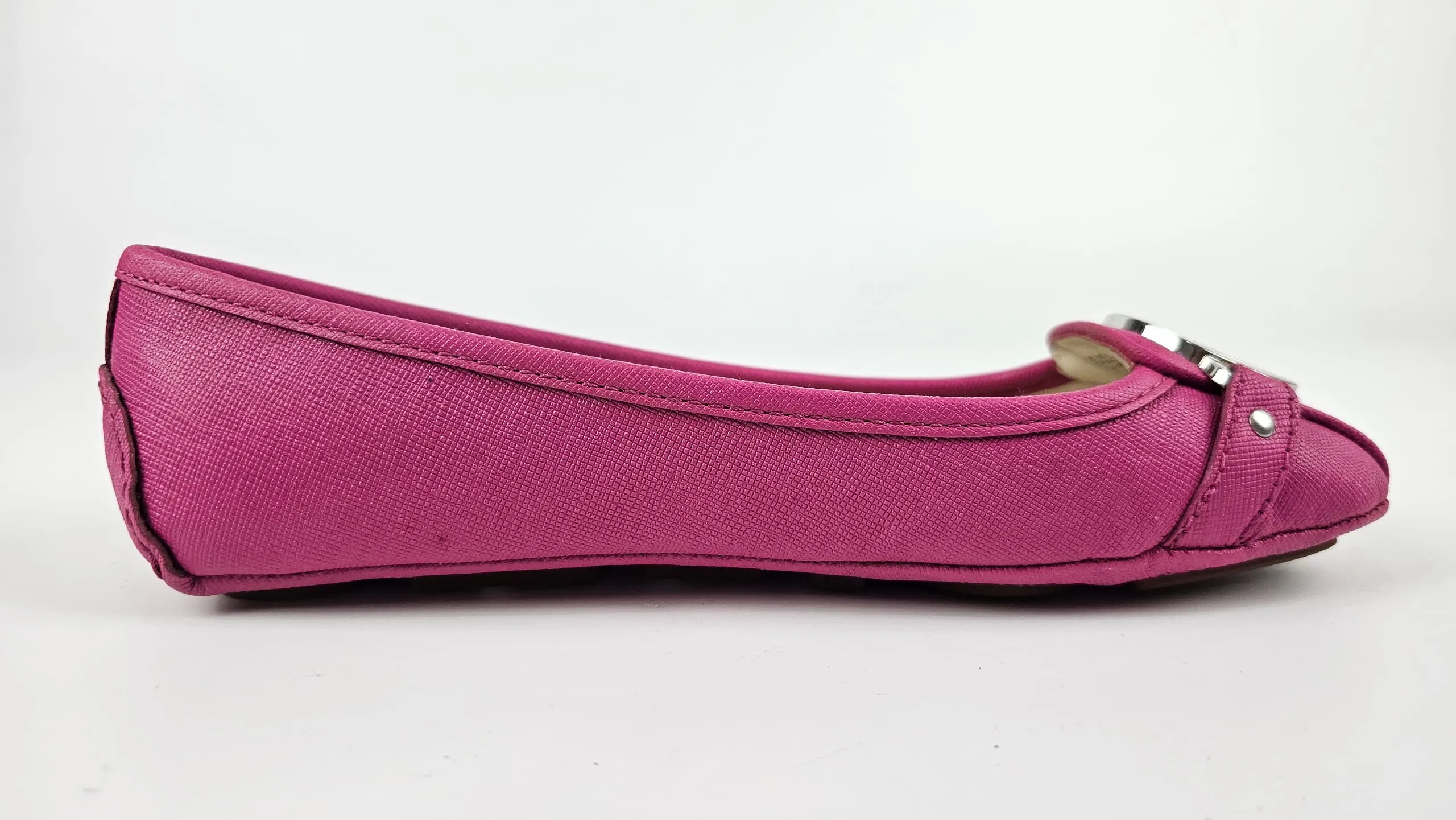 Fulton Leather Moccasins in Fuchsia