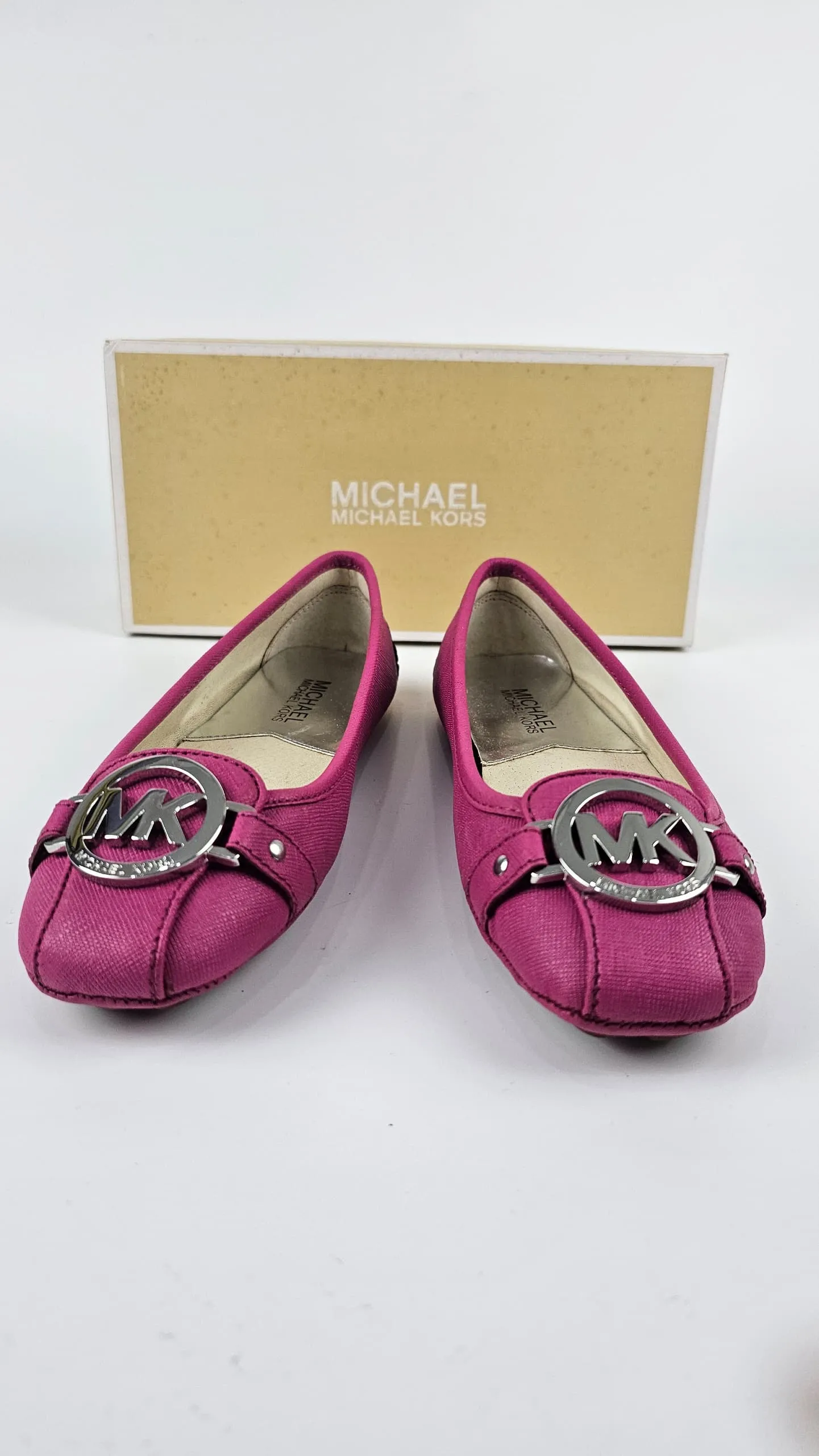 Fulton Leather Moccasins in Fuchsia