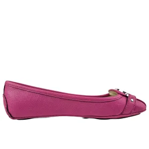 Fulton Leather Moccasins in Fuchsia