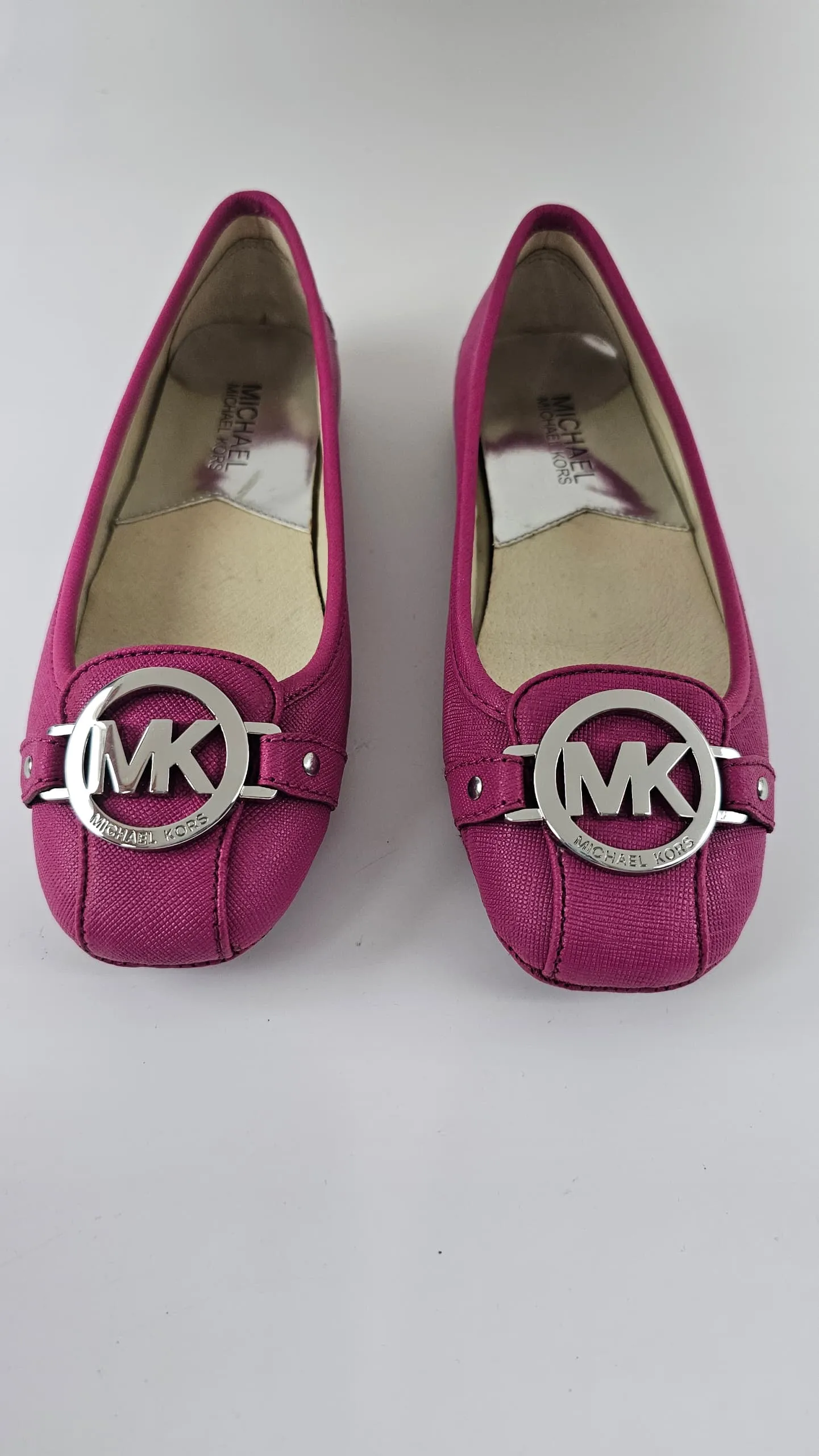 Fulton Leather Moccasins in Fuchsia