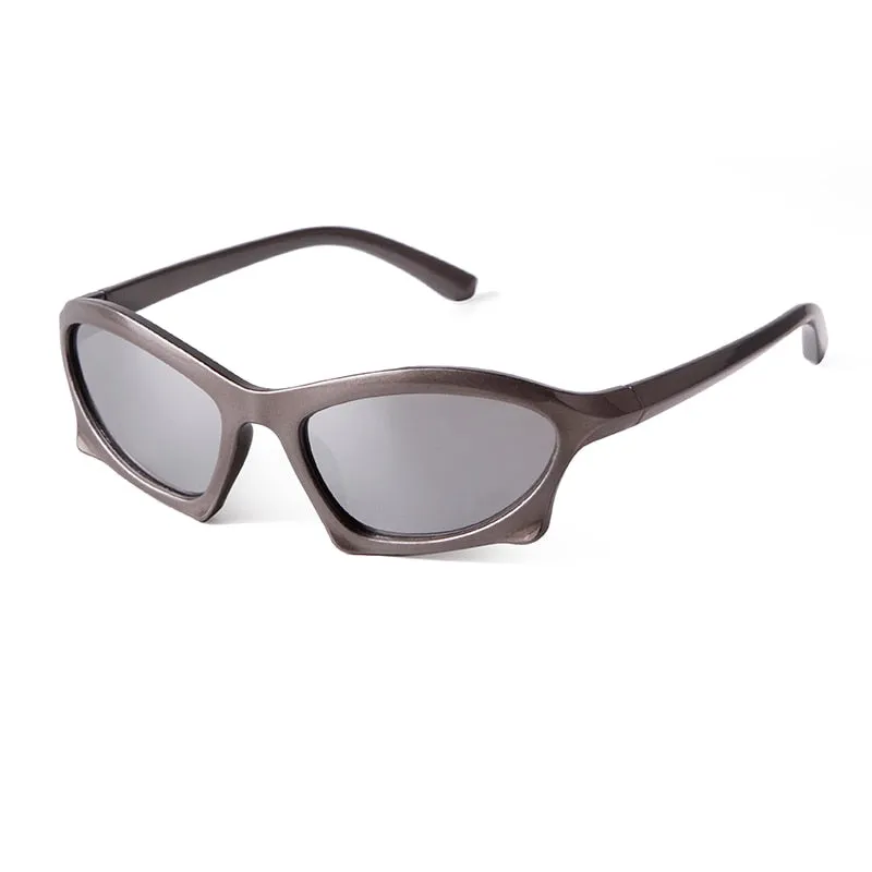 Futuristic Silver Mirrored Sunglasses