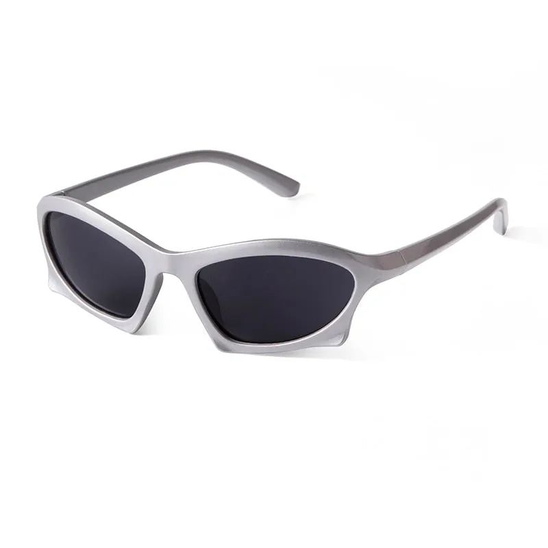 Futuristic Silver Mirrored Sunglasses