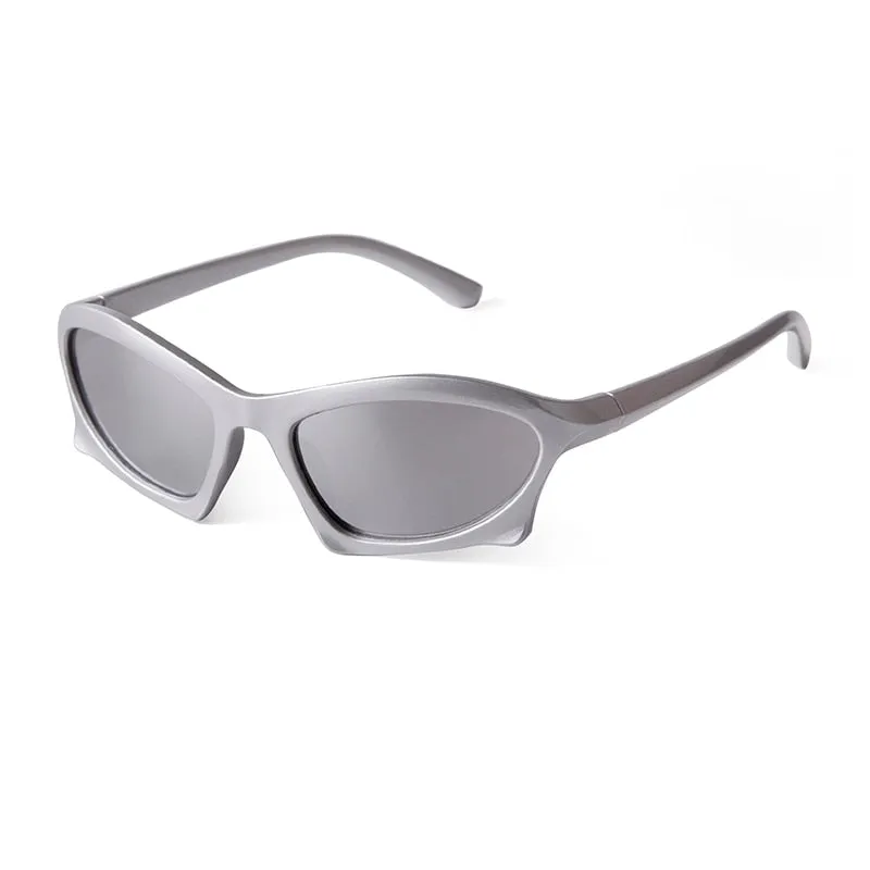 Futuristic Silver Mirrored Sunglasses