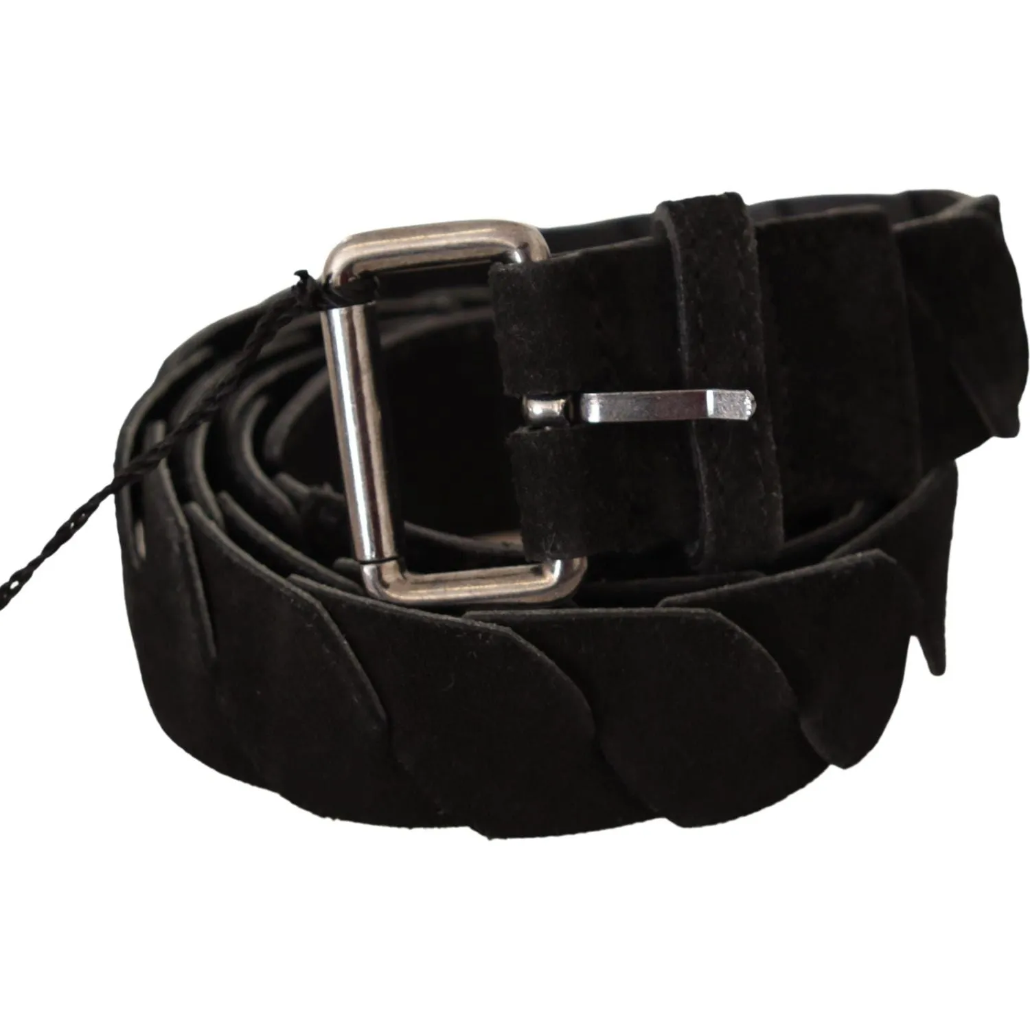 GF Ferre Elegant Black Waist Belt with Metal Buckle