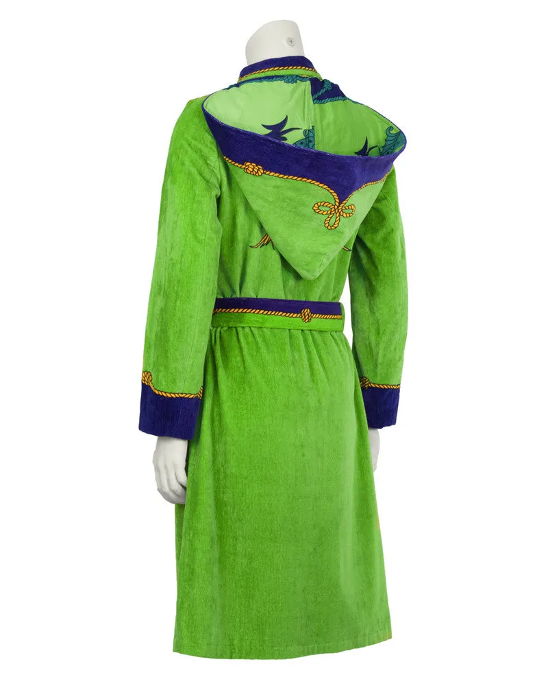 Green Jesurum Terry Zip Front Dress/Cover-Up