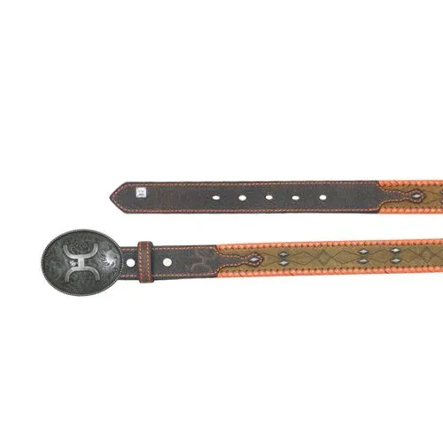 Hooey Leathers Kid's Concho Burnt Sienna Belt