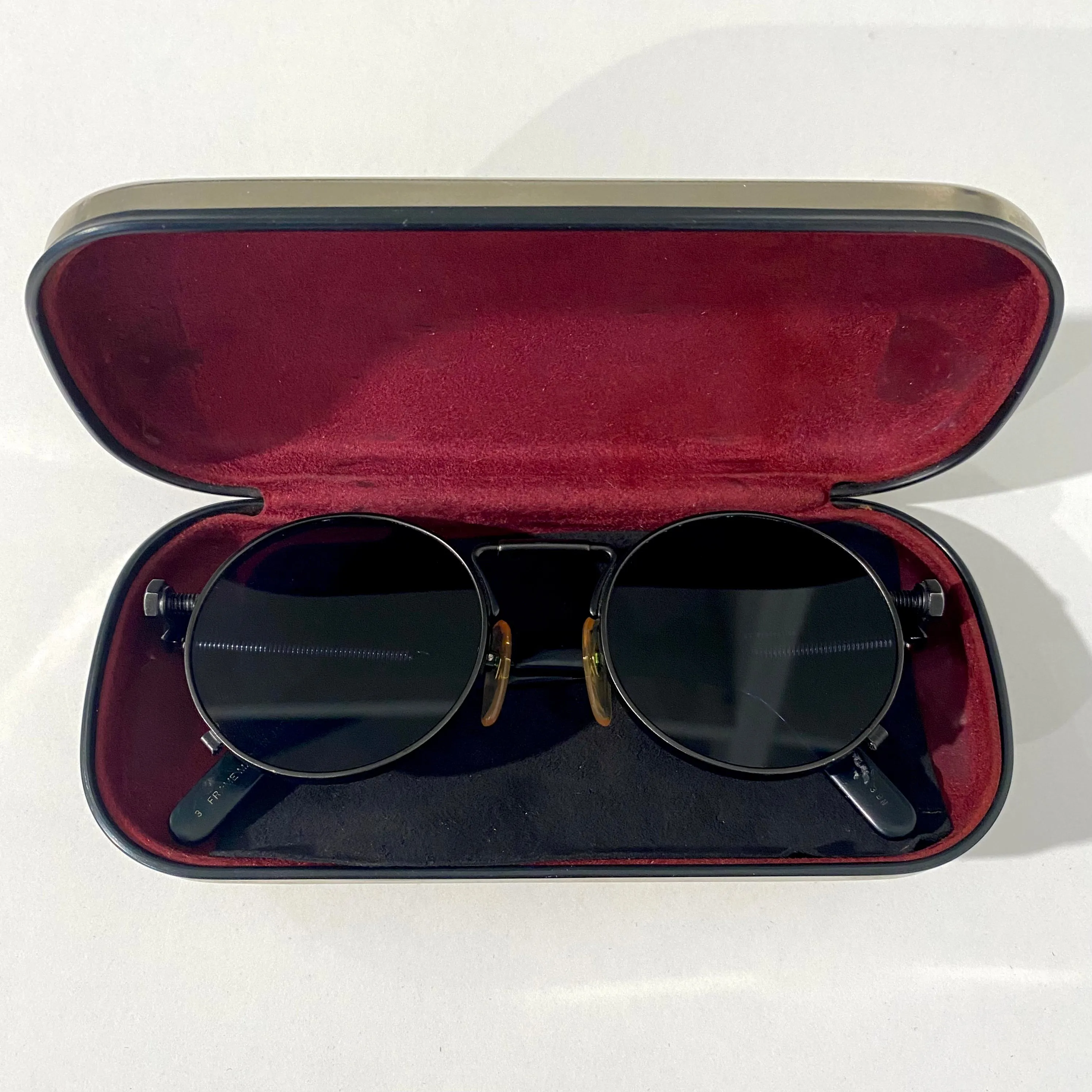 Jean Paul Gaultier Vintage Black Round Sunglasses