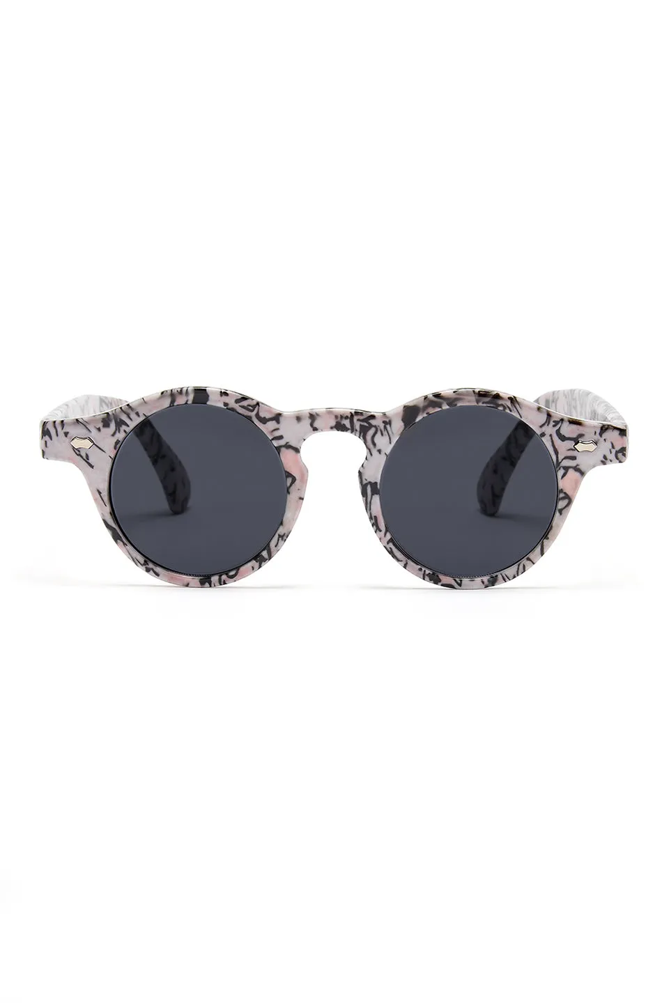 Joan 30s Sunglasses in White Leopard Print