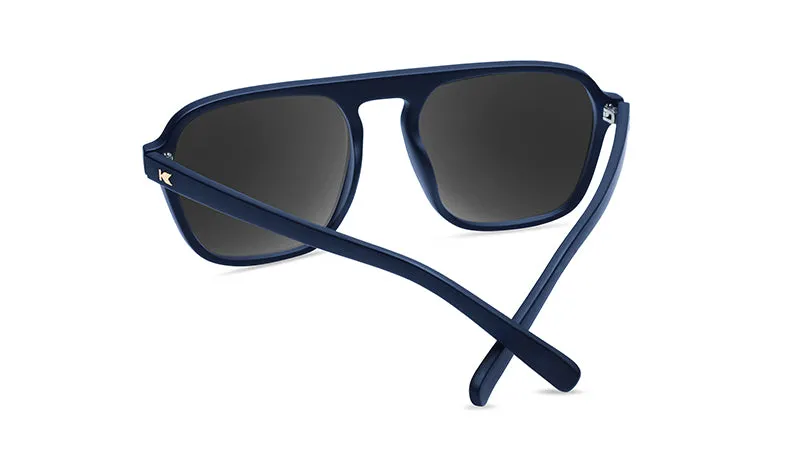 Knockaround Pacific Palisades Rubberized Navy Rider Frame - Green Moonshine Lens - Polarized Sunglasses