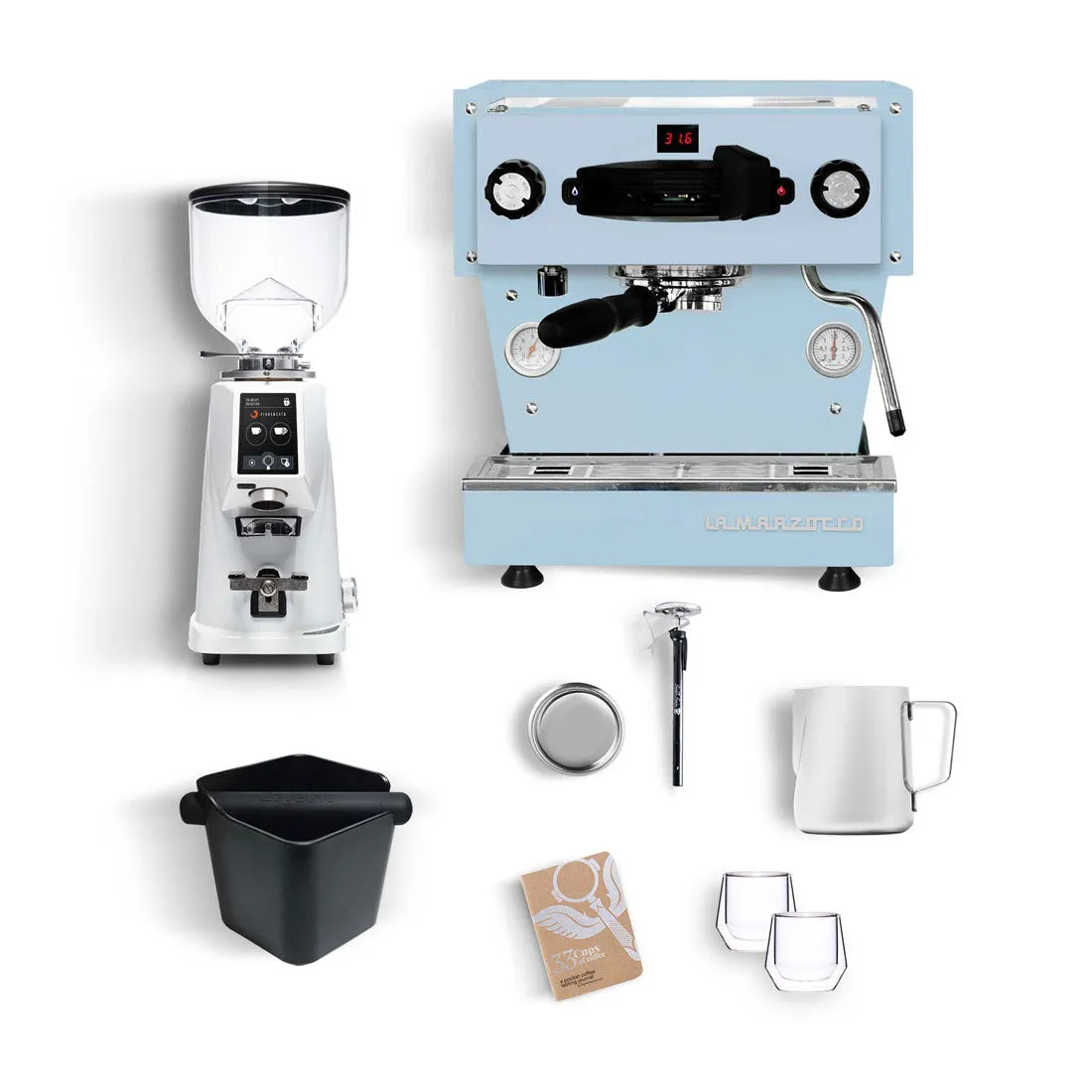 La Marzocco Linea Mini x F4 Home Espresso Kit - Blue/White