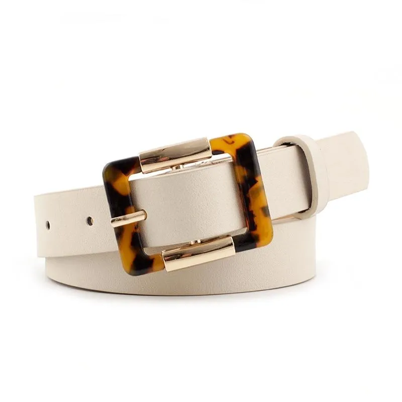 Leopard Print Buckle Belt