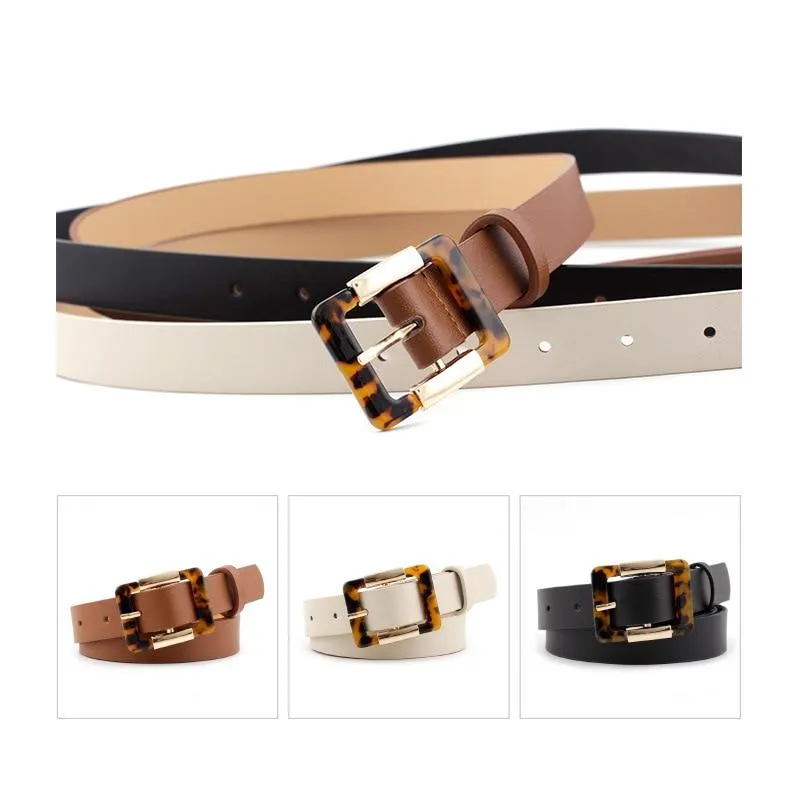 Leopard Print Buckle Belt