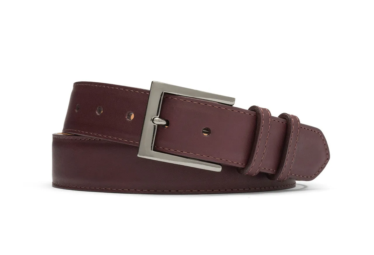 Matte Calf Belt with Gunmetal Buckle