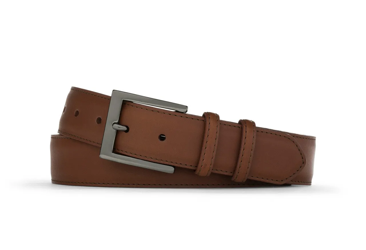 Matte Calf Belt with Gunmetal Buckle