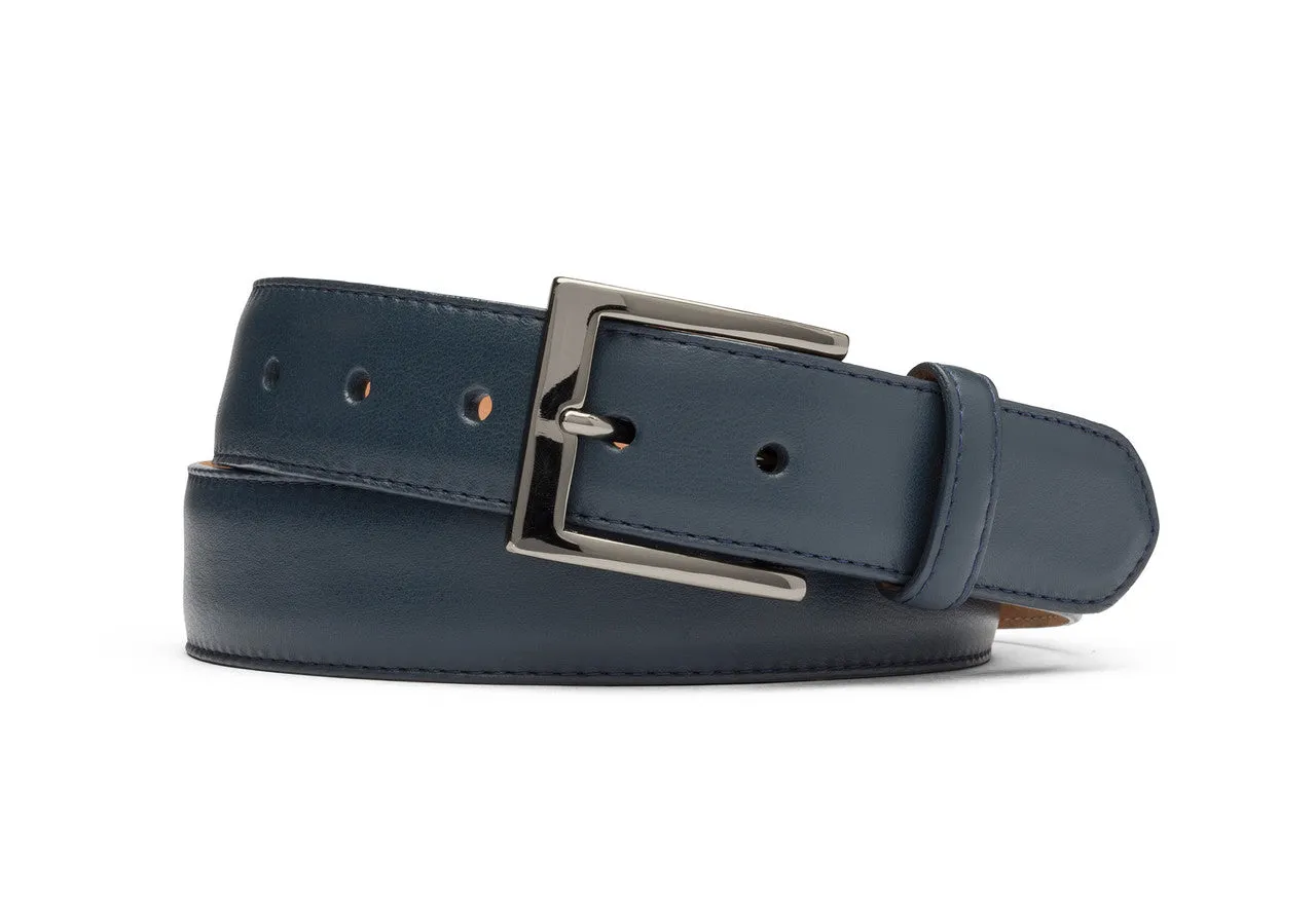 Matte Calf Belt with Gunmetal Buckle