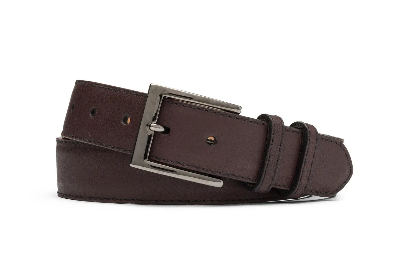 Matte Calf Belt with Gunmetal Buckle