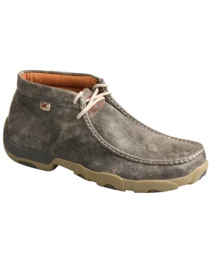 Men's Twisted X Grey Driving Mocs - MDM0072