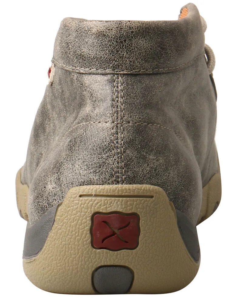 Men's Twisted X Grey Driving Mocs - MDM0072