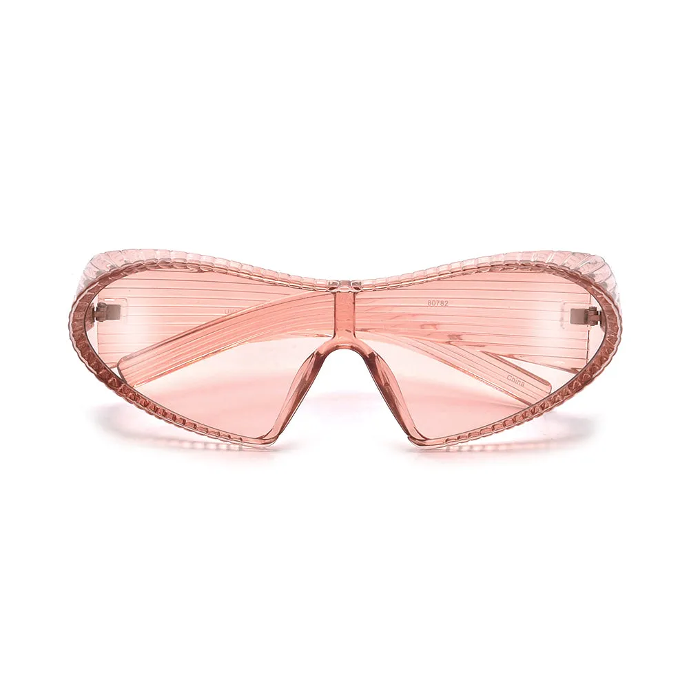 Monoblok Wraparound Sporty Futuristic Shield Sunnies