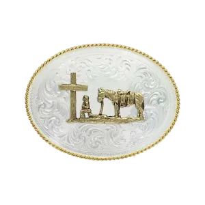 Montana Men's Silversmiths Christian Cowboy Western Belt Buckle