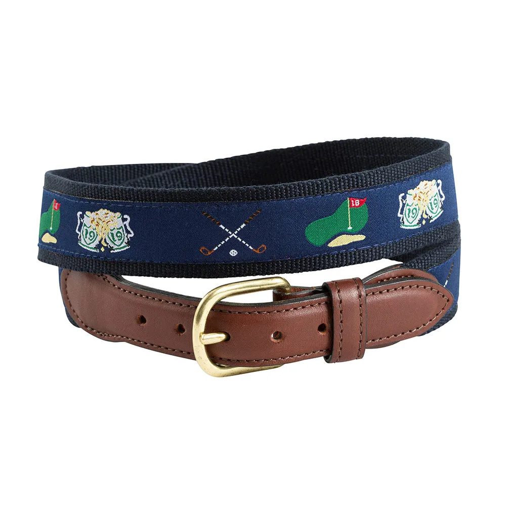 Navy Golf Motif Children's Belt