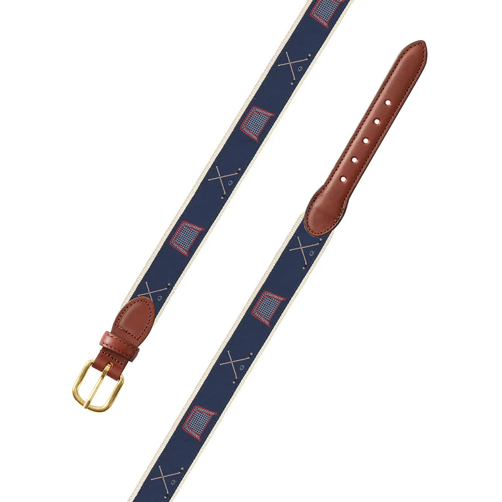 Navy Hockey Motif Children's Belt