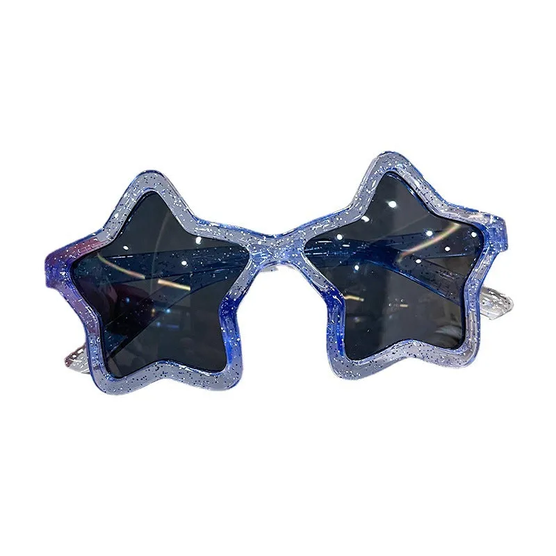 New colorful starlight children's sunglasses, children's five-pointed star sunglasses, anti-UV star glasses, cute and trendy children's glasses