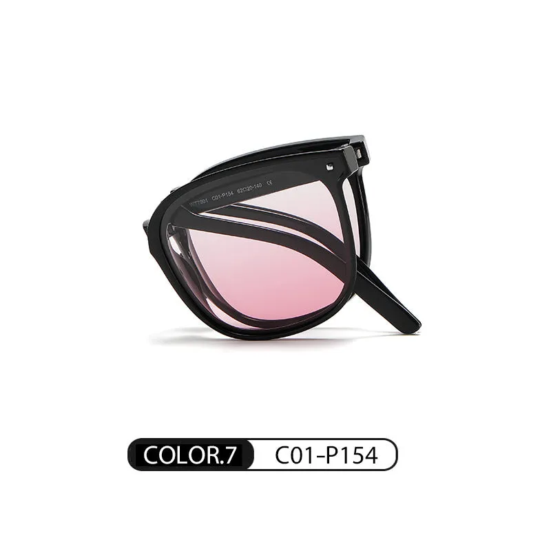 New folding sunglasses, the same style as the celebrity polarized sunglasses 7901 ultra-light TR anti-UV sunglasses