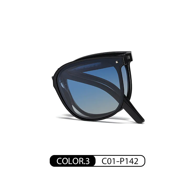 New folding sunglasses, the same style as the celebrity polarized sunglasses 7901 ultra-light TR anti-UV sunglasses