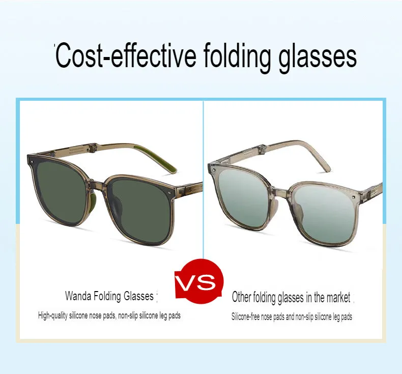 New folding sunglasses, the same style as the celebrity polarized sunglasses 7901 ultra-light TR anti-UV sunglasses